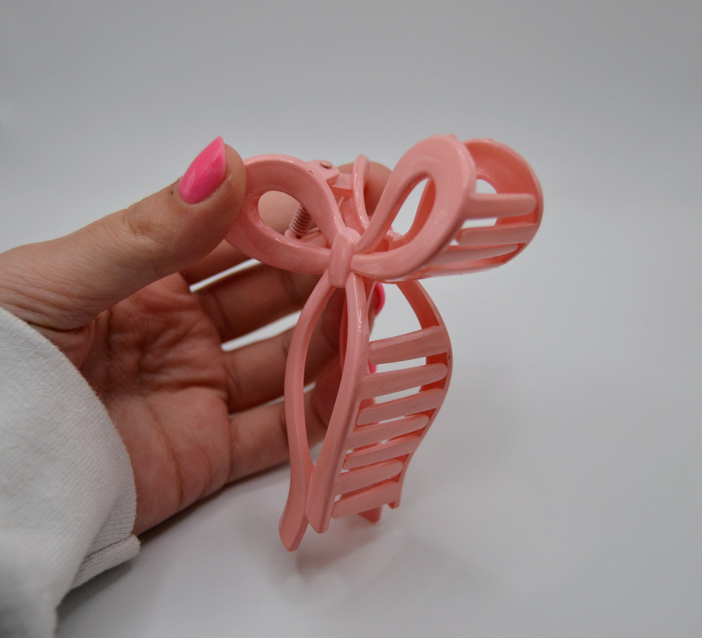 Pink Bow Hair Clip