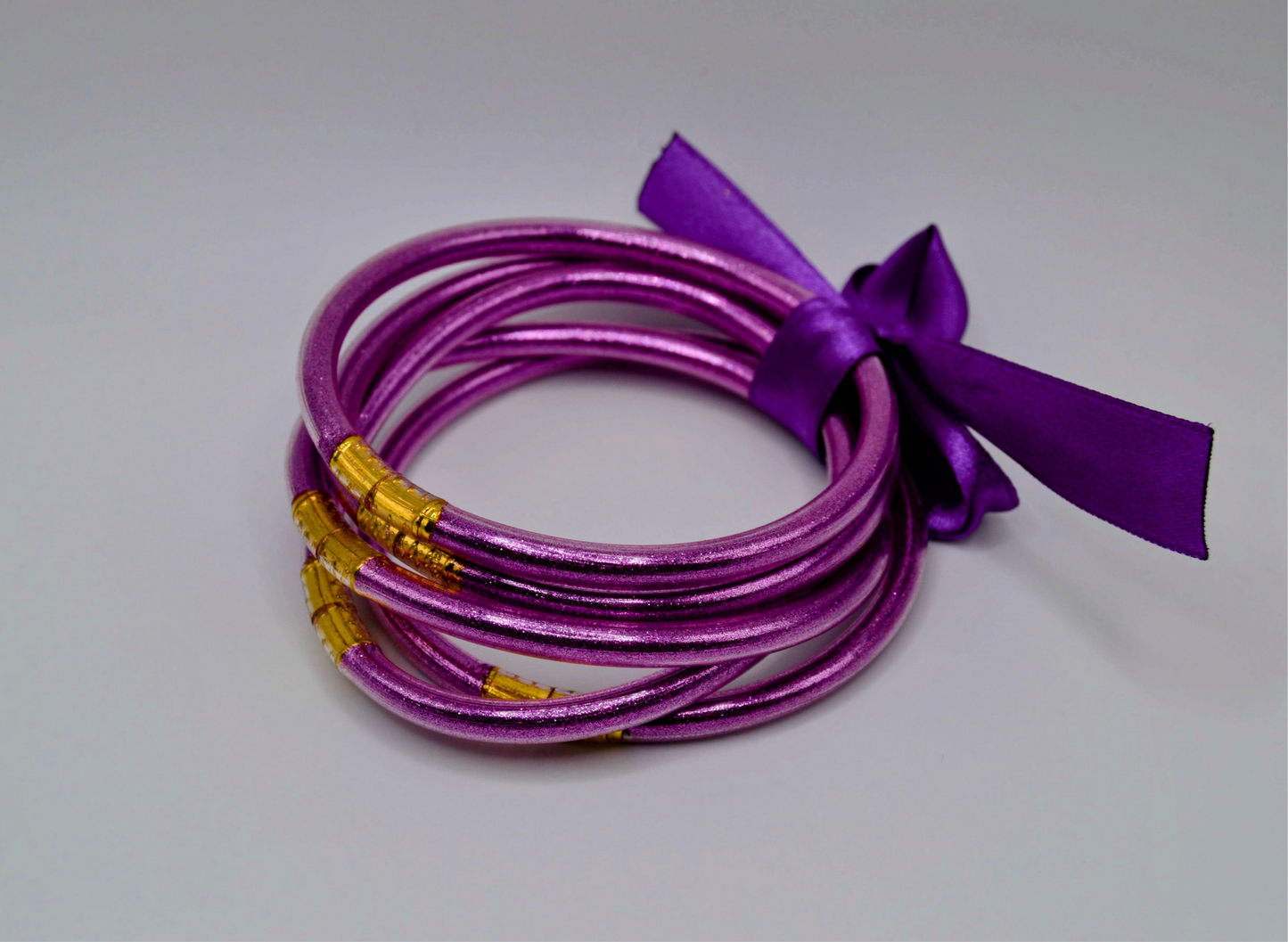 Purple Glitter Bangles