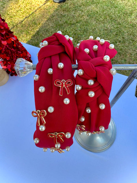Red Bow Headband