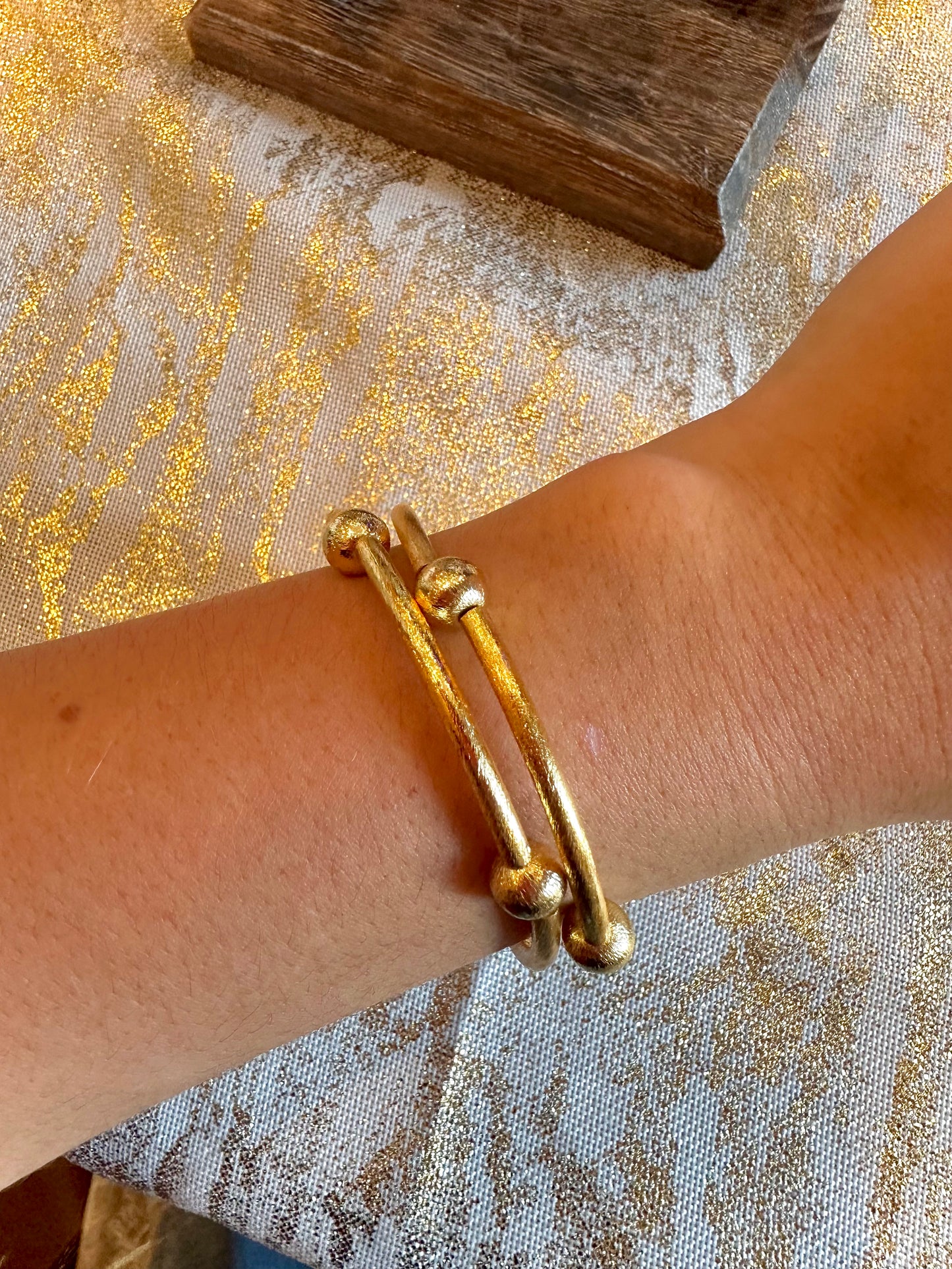 Brushed Gold Bangle