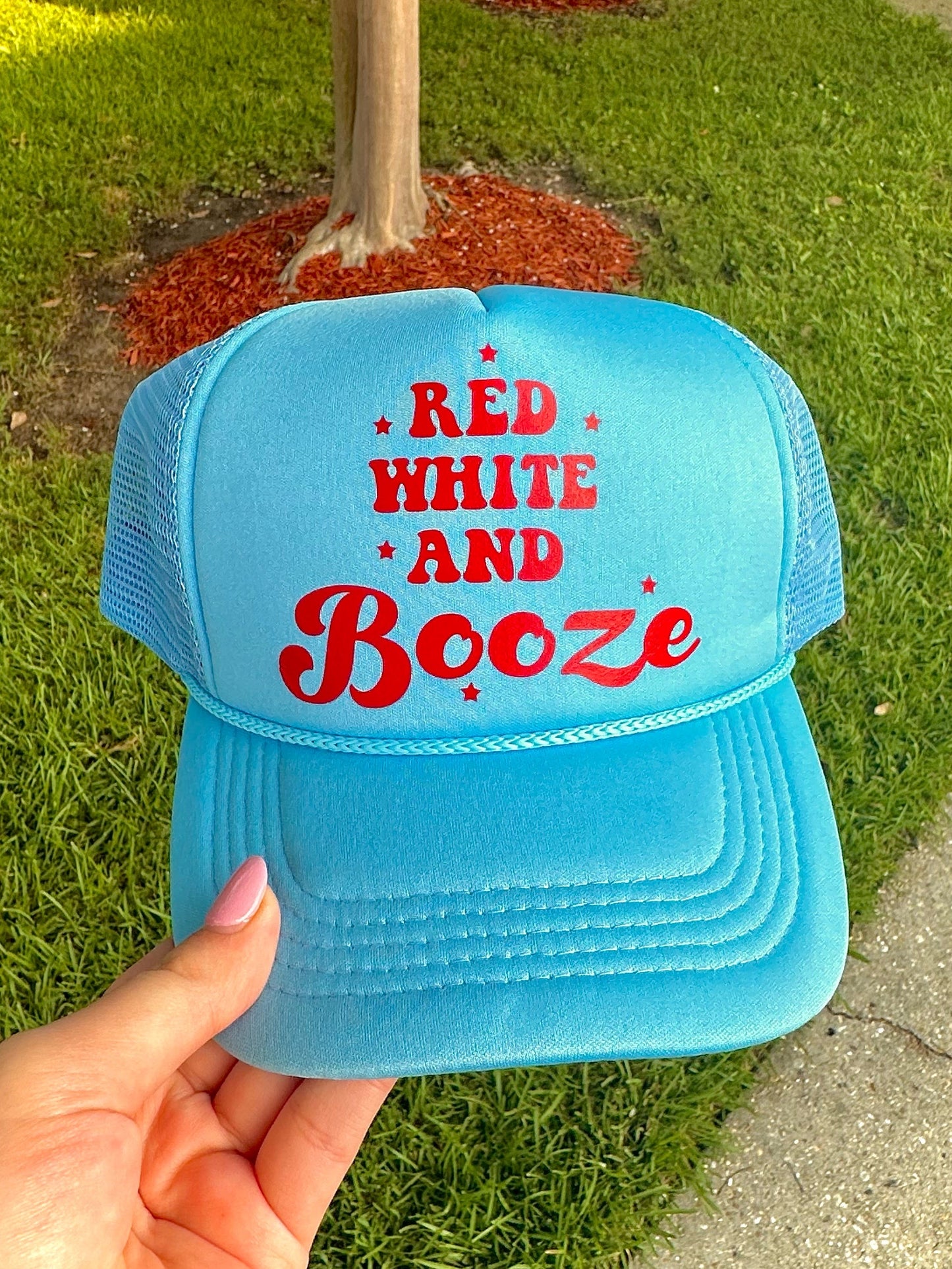 Red, White, and Booze Trucker Hat
