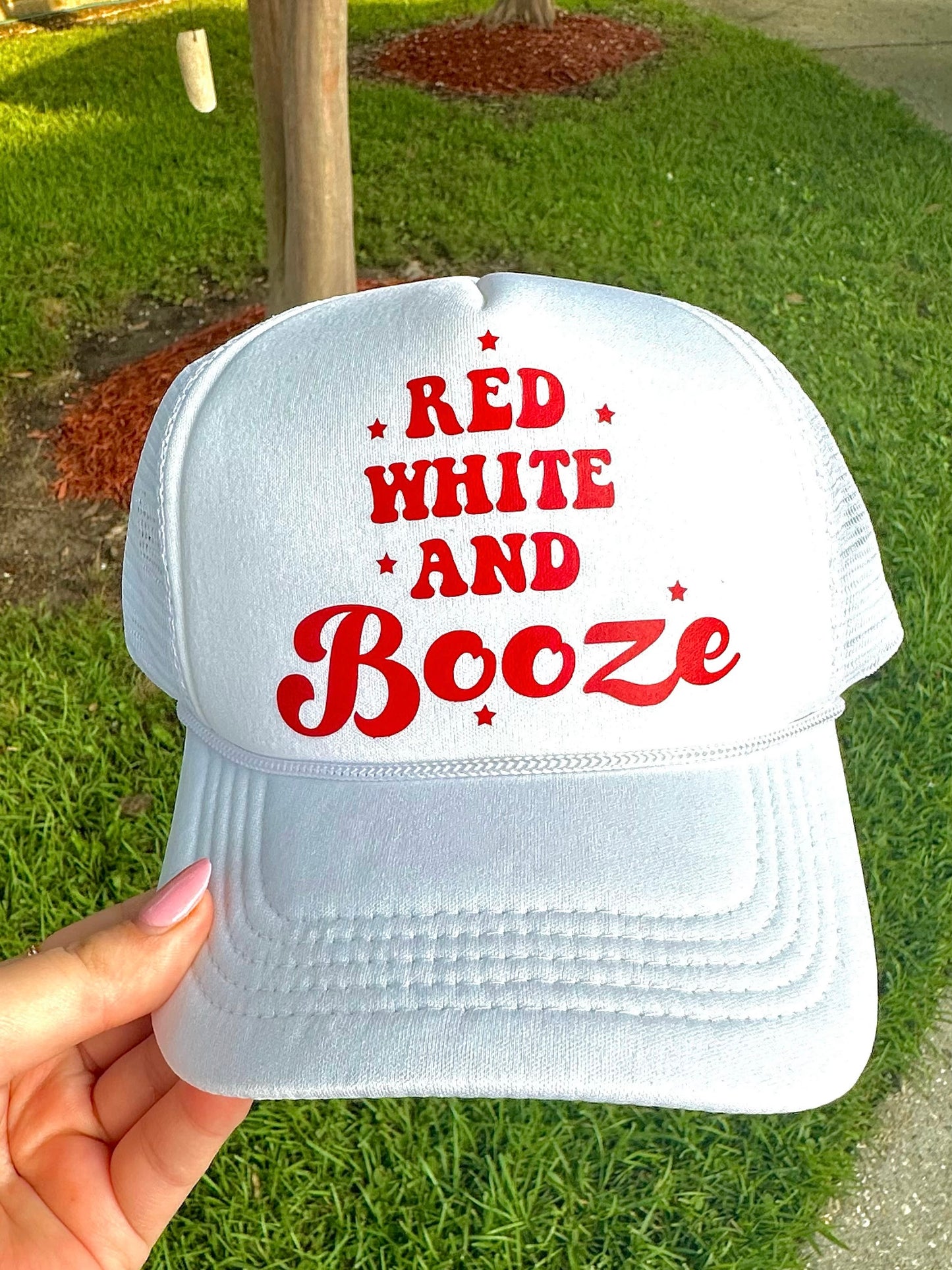 Red, White, and Booze Trucker Hat