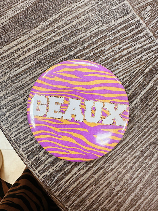 Geaux Tiger Print Button