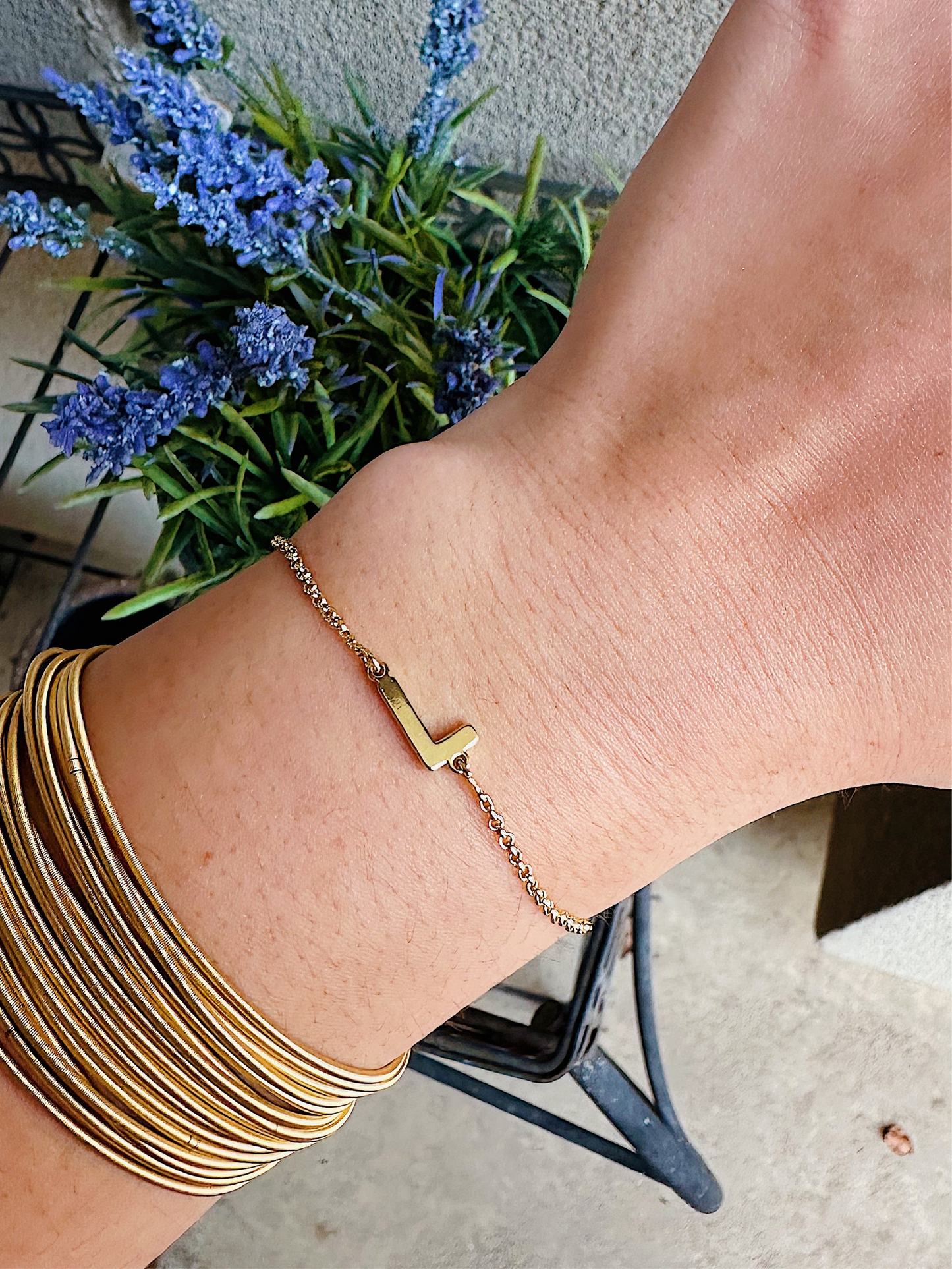 Gold Initial Bracelet