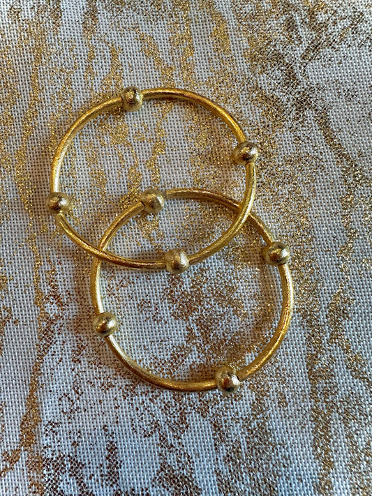 Brushed Gold Bangle