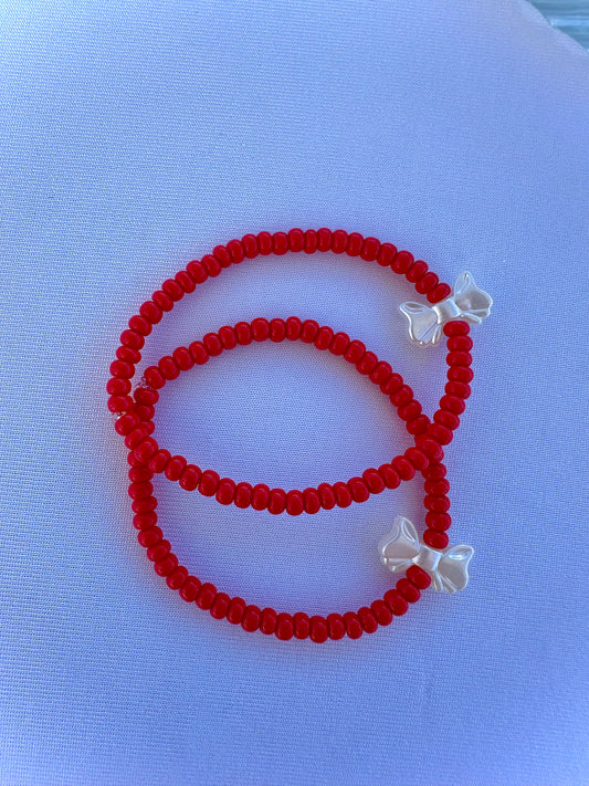 Kids Red Bow Bracelet